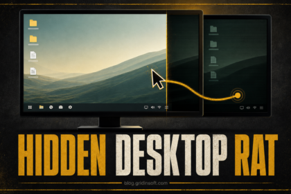 A visible Windows desktop with a shadow hidden desktop under remote control.