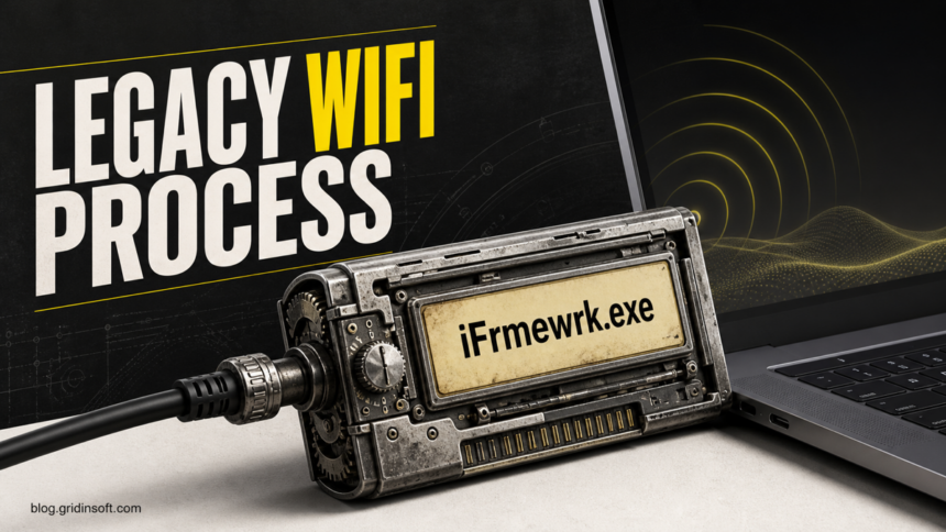Legacy iFrmewrk.exe Intel Wi-Fi module connected to a modern Windows laptop.