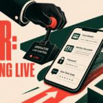 A criminal operator steers a phone through a JWR phishing checkout maze.