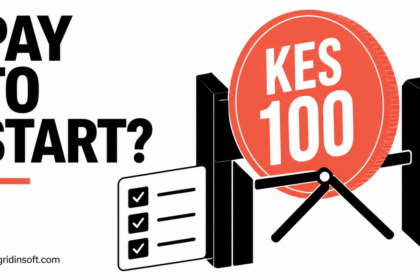 KES 100 coin blocking a task gate before online work can start.