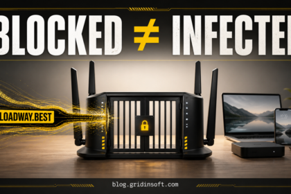 Router security gate blocking Loadway.best before it reaches household devices