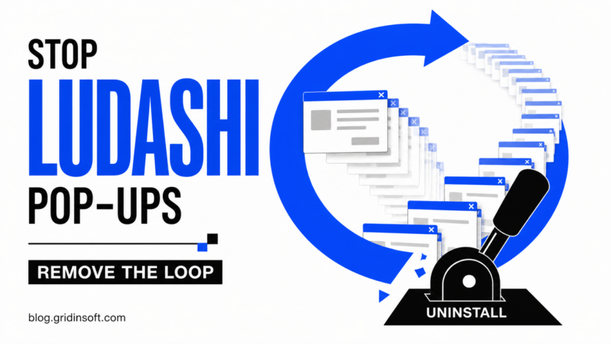 LuDaShi pop-up windows caught in a repeating loop with an uninstall lever.