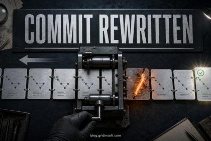 Git commit history being rewound and overwritten by malware.
