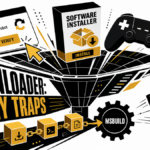 PavinLoader funnel drawing fake CAPTCHA, software installer, and game lures into one malware chain.