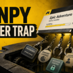 Fake game installer opening a RenPy Loader trap that targets passwords, browser cookies, session tokens, and gaming accounts.