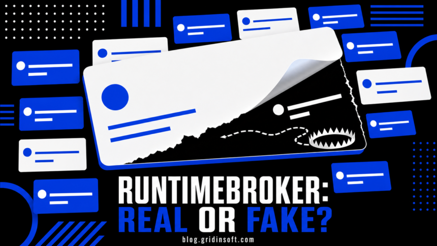 RuntimeBroker.exe Virus? How to Spot a Fake Process and Remove It 1 RuntimeBroker.exe real-or-fake process cards with one concealed trap