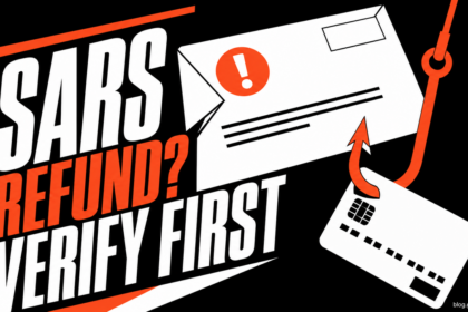A SARS refund notice becomes a phishing hook that catches a payment card.