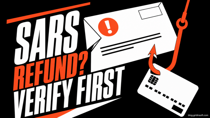 A SARS refund notice becomes a phishing hook that catches a payment card.