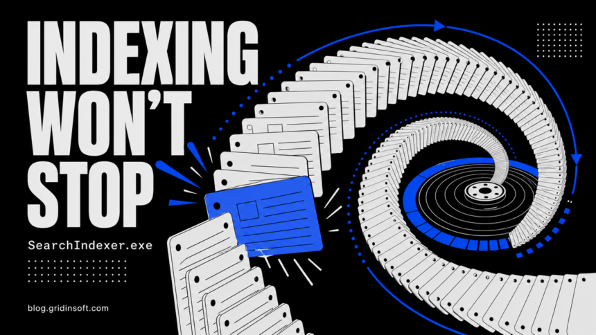 SearchIndexer.exe endless index-card loop causing sustained CPU and disk activity