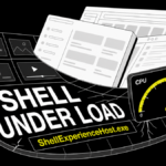 ShellExperienceHost.exe under sustained Windows shell load with a high CPU gauge