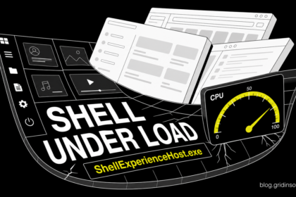 ShellExperienceHost.exe under sustained Windows shell load with a high CPU gauge