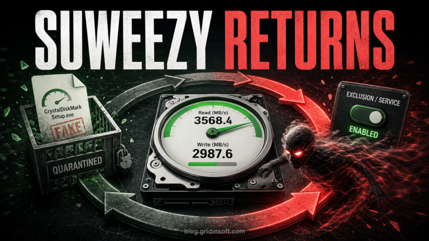 Trojan:Win32/Suweezy Keeps Coming Back: Removal Guide 1 Trojan:Win32/Suweezy returning after a fake benchmark download is quarantined.
