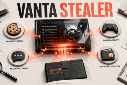 Vanta Stealer putting browser sessions, gaming accounts, messaging tokens, and crypto-wallet access at risk.