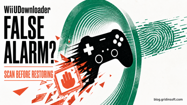 A game controller passes through a fingerprint scan after a WiiUDownloader false alarm.