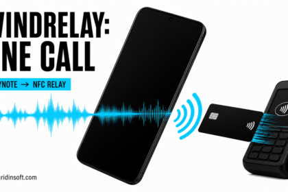 WindRelay and SpyNote turn a fake bank call into an NFC card relay.