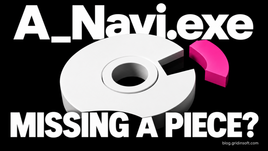 A_Navi.exe System Error: Fix the MAXKERNL.dll Startup Message Safely 1 A_Navi.exe missing-piece message above a white wheel with a detached pink segment