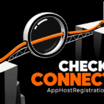 A magnifying lens inspects an orange connection between a file and a website.