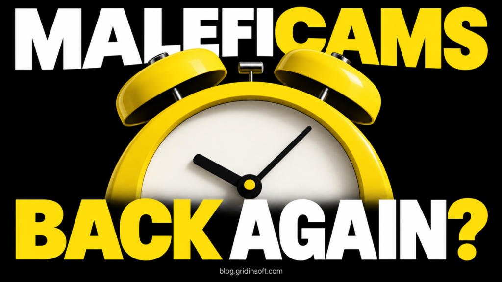 Yellow alarm clock with MaleficAms Back Again text
