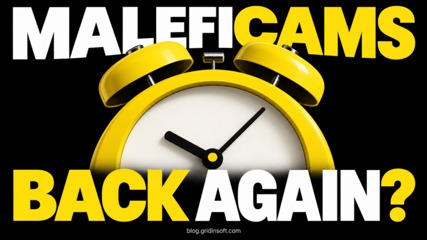 Yellow alarm clock with MaleficAms Back Again text