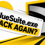 BlueSuite.exe window looping back through a yellow startup gate