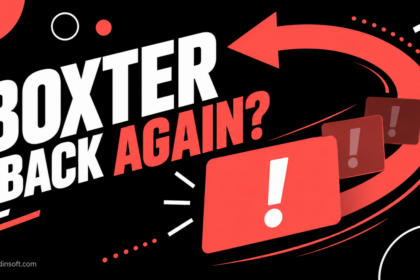 BOXTER BACK AGAIN? with an alert card following a return arrow.