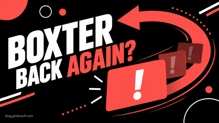 BOXTER BACK AGAIN? with an alert card following a return arrow.