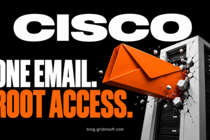 An orange envelope breaks through a server gateway.