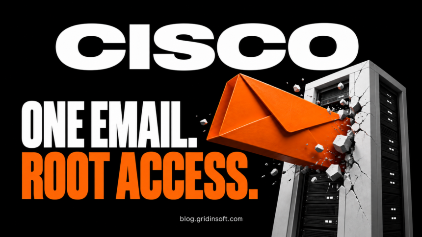 Cisco Email Gateway Attacks Turn a Message Into Root Access 1 An orange envelope breaks through a server gateway.