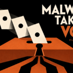 Four ballots enter a copper box with a keyhole, representing CLOSEDQUORUM’s AI voting mechanism.
