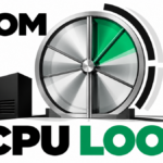 An oversized revolving door illustrates a recurring DCOM CPU loop.