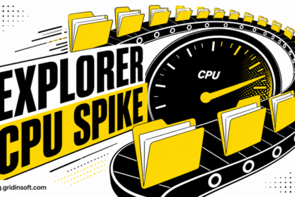 Explorer.exe high CPU shown as folders looping around a warning gauge