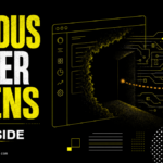 Black and acid-yellow editorial illustration of an Exodus window disappearing into a RAT-controlled void