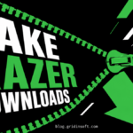 A zipper trap surrounds the words Fake Razer Downloads and a green download arrow.