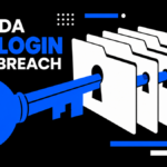 One blue key passes through record folders, illustrating access through one login.