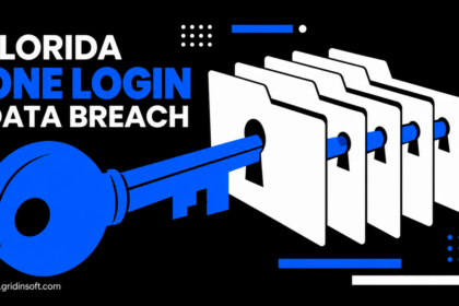 One blue key passes through record folders, illustrating access through one login.