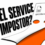 An executable file forms a mask over an orange silhouette, asking whether an Intel service is an impostor.
