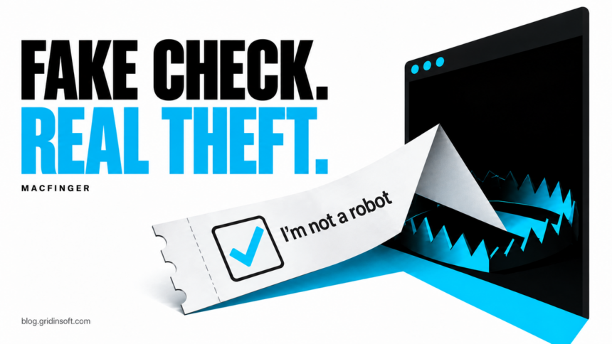 A counterfeit CAPTCHA ticket leads into a terminal trap.