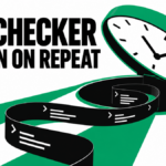 OneChecker hidden on repeat: a clock trapdoor conceals a recurring script.