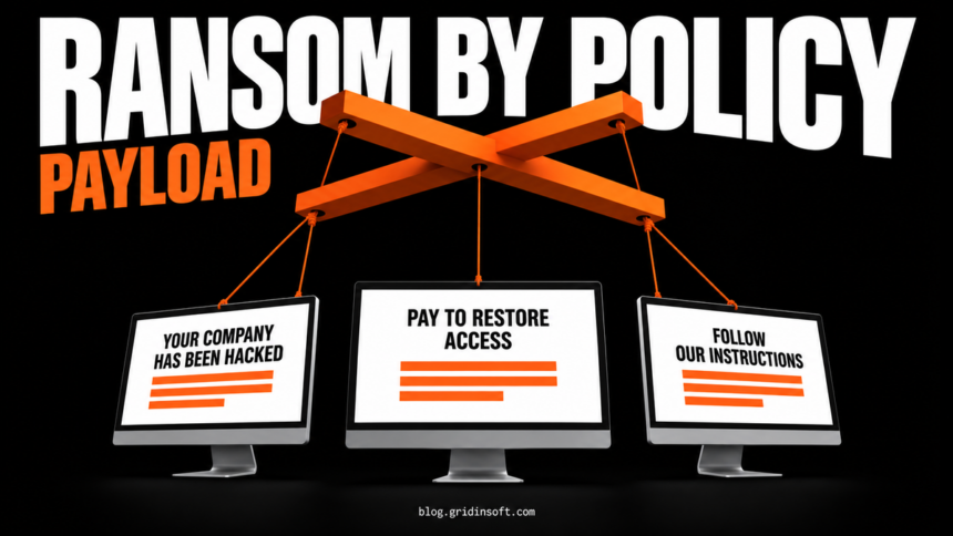 PAYLOAD Turns Windows Group Policy Into a Ransom Demand 1 Orange puppet controls suspend computers displaying ransom demands.