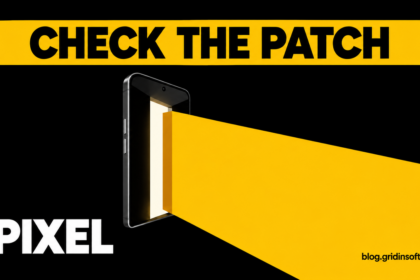 A yellow patch closes an opening in a Pixel phone