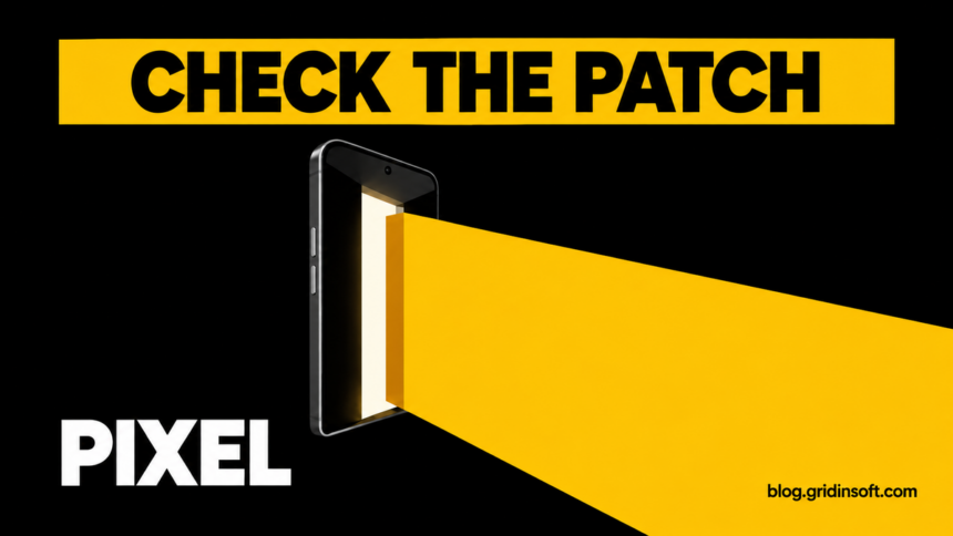 A yellow patch closes an opening in a Pixel phone