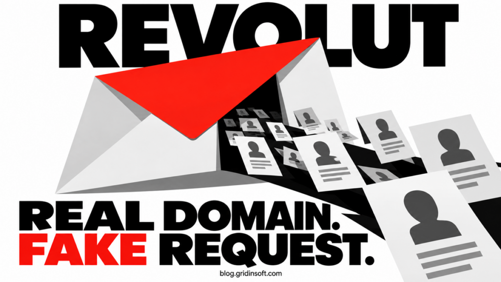Identity records pass through an envelope used as an open door.