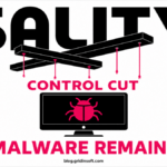 Severed Sality control strings above a computer that still contains malware
