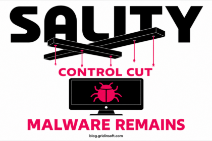 Severed Sality control strings above a computer that still contains malware