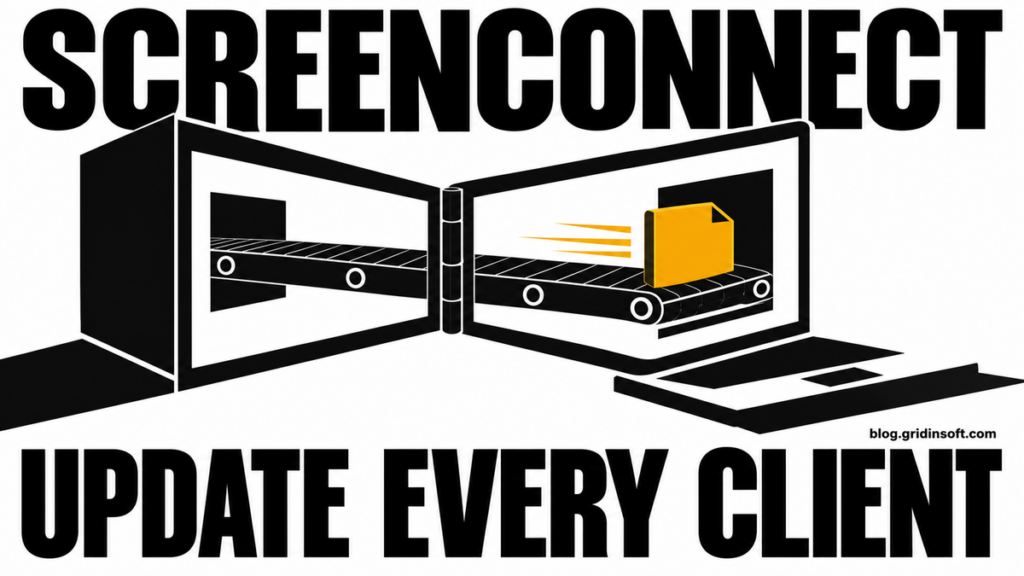 ScreenConnect connection carries a file between two computers