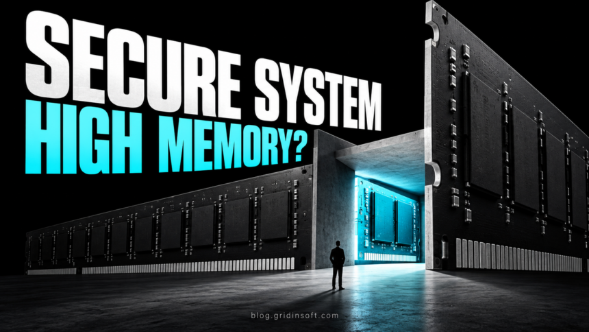 Secure System High Memory: Check VBS Before Disabling It 1 Large RAM modules form walls around a cyan protected memory compartment.