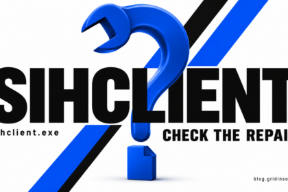 A cobalt wrench forms a question mark above a file, with the words SIHCLIENT and CHECK THE REPAIR.