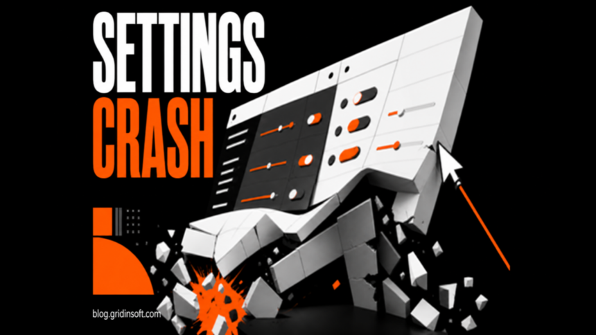 Windows Settings panel collapsing during a SystemSettings.exe crash