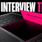 A job invitation opens a trapdoor in a laptop keyboard.