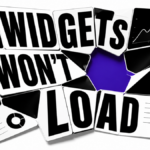 Windows Widgets board collapsing around a missing package tile.